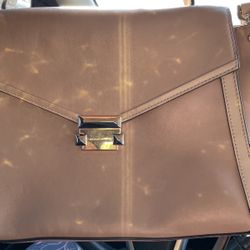 Tan And Cream Leather  Michael Kors Purse 