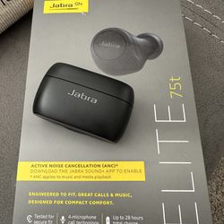 Jabra Elite 75ft Wireless Earbuds.  From Bestbuy