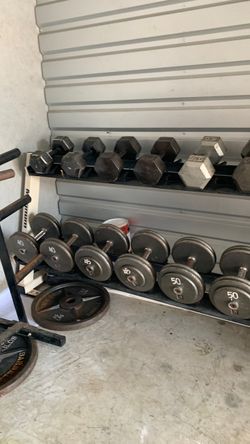 Dumbbells and Magnum rack