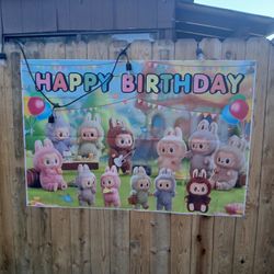 Labubu Birthday Banner