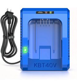 2X Fast Charging Replacement for Kobalt 40V Battery Charger, for Kobalt 40V Battery, Charges 5.0Ah in as Little as 75 Min