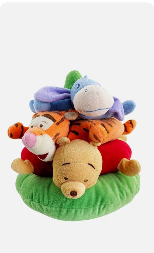 Disney Baby Winnie the Pooh Plush Ring Toss Pillow Stacking Rings 