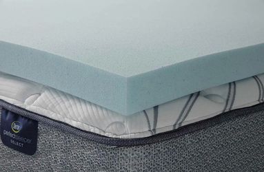 3 inch Twin Bed Serta Cooling Memory Foam Mattress Topper
