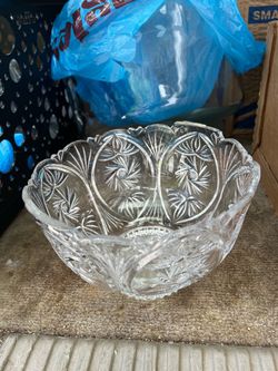 Vintage Cut Glass Crystal Bowl