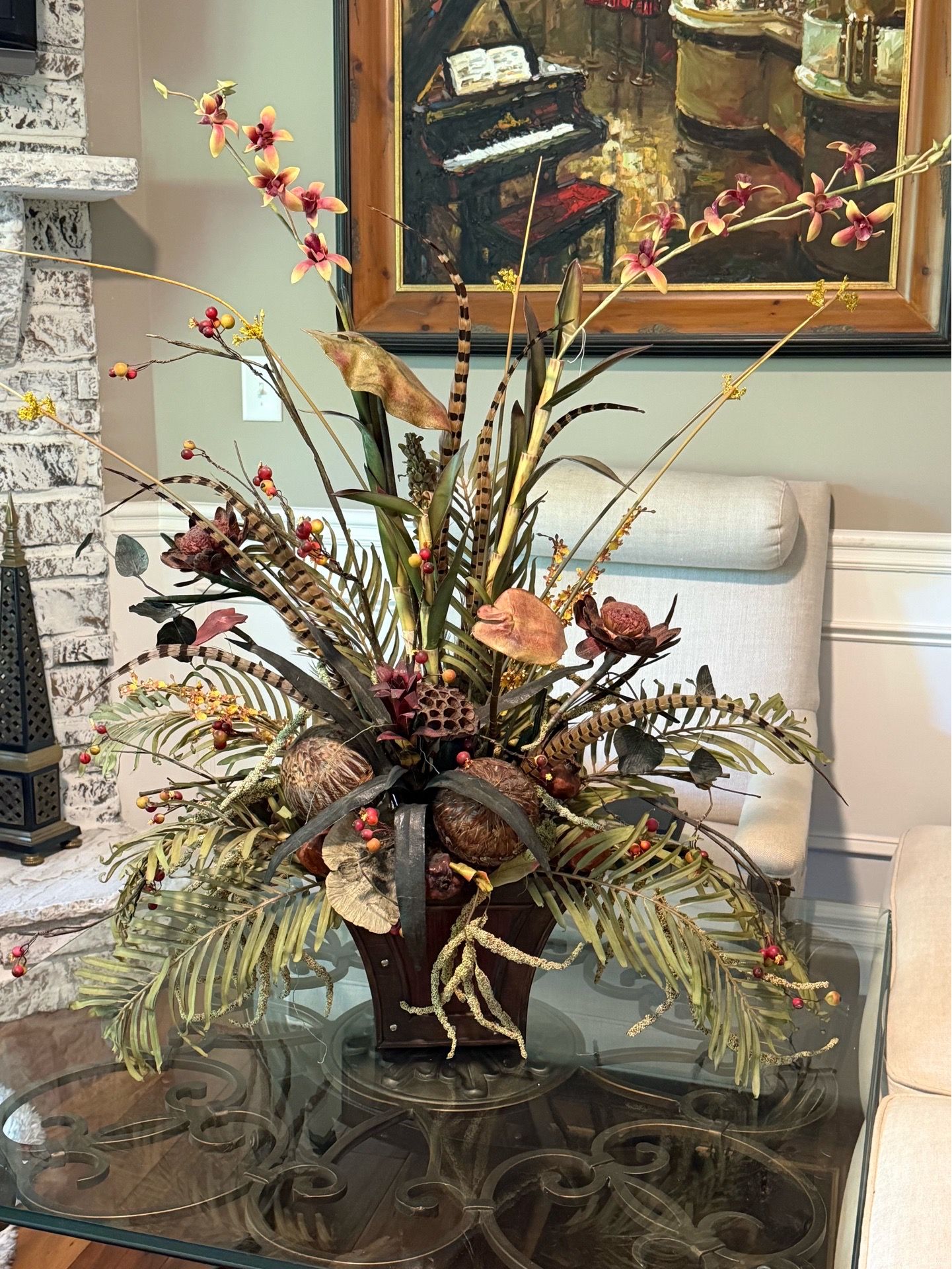 Elegant Floral Centerpiece – Rustic Home Decor