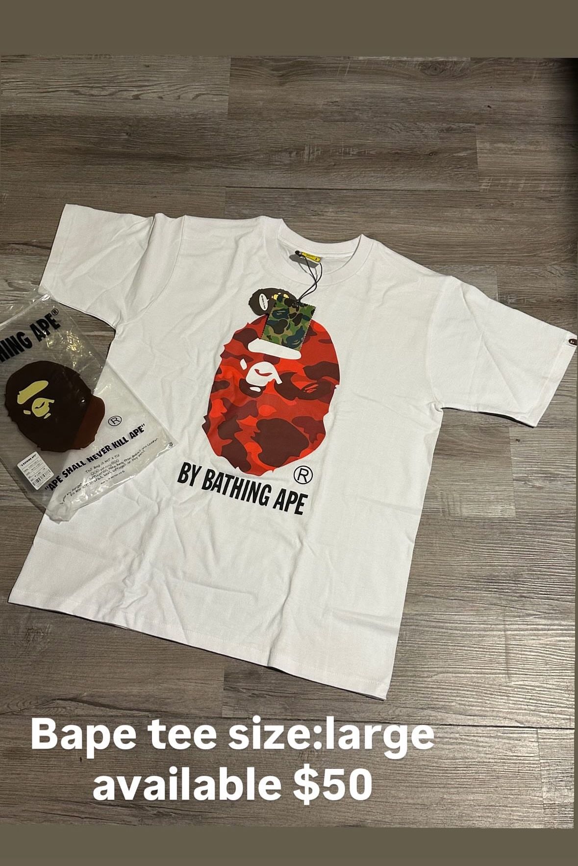 Bape Tee Size Large 50$