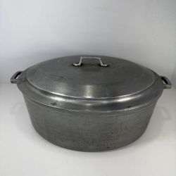 Vintage MIRRO Aluminum Oval Roaster w/ Lid – Made in USA