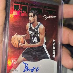 Blake Wesley Rookie Autograph SPURS
