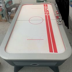 89x48” $1151 ESPN Air Powered Hockey Table Sports Game + Electronic Scorer + 4 Pushers 2 Pucks / Cup Holders  EXCELLENT Working Condition