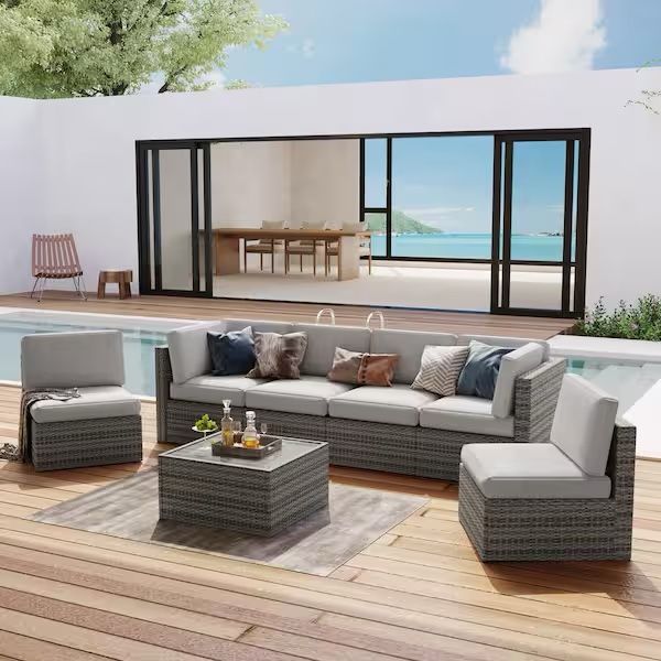 New Grey Patio Furniture Set Modular