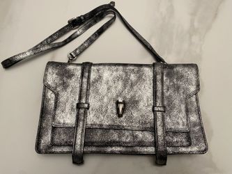 Leather Clutch with Shoulder Strap 