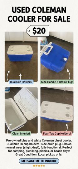 Used Coleman cooler