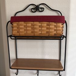 Longaberger Hanging Shelf with Hooks