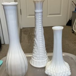 Milk Glass Vases