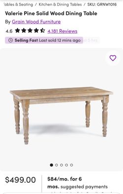 Pine Solid Wood Table