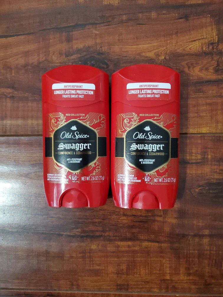 Old Spice Red Collection SWAGGER Deodorant: Confidence And Cedarwood  2.6 oz Each (2 For $10)