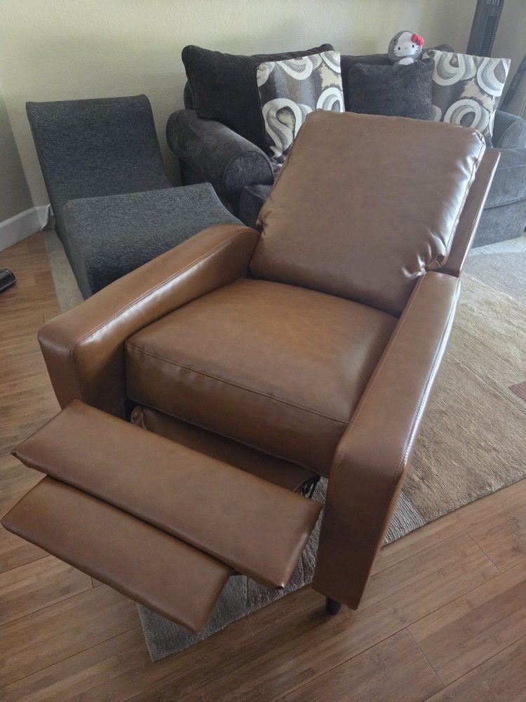Elegant Like New Manual Recliner- Super Comfy - Compact Recliner