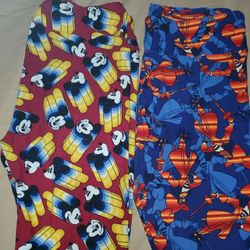 Disney Lularoe Leggins Size Tall & Curvy