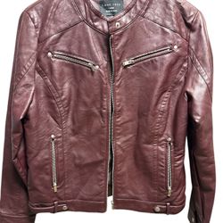 Love Tree Brown Leather Jacket