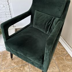 Green Velvet Armchair
