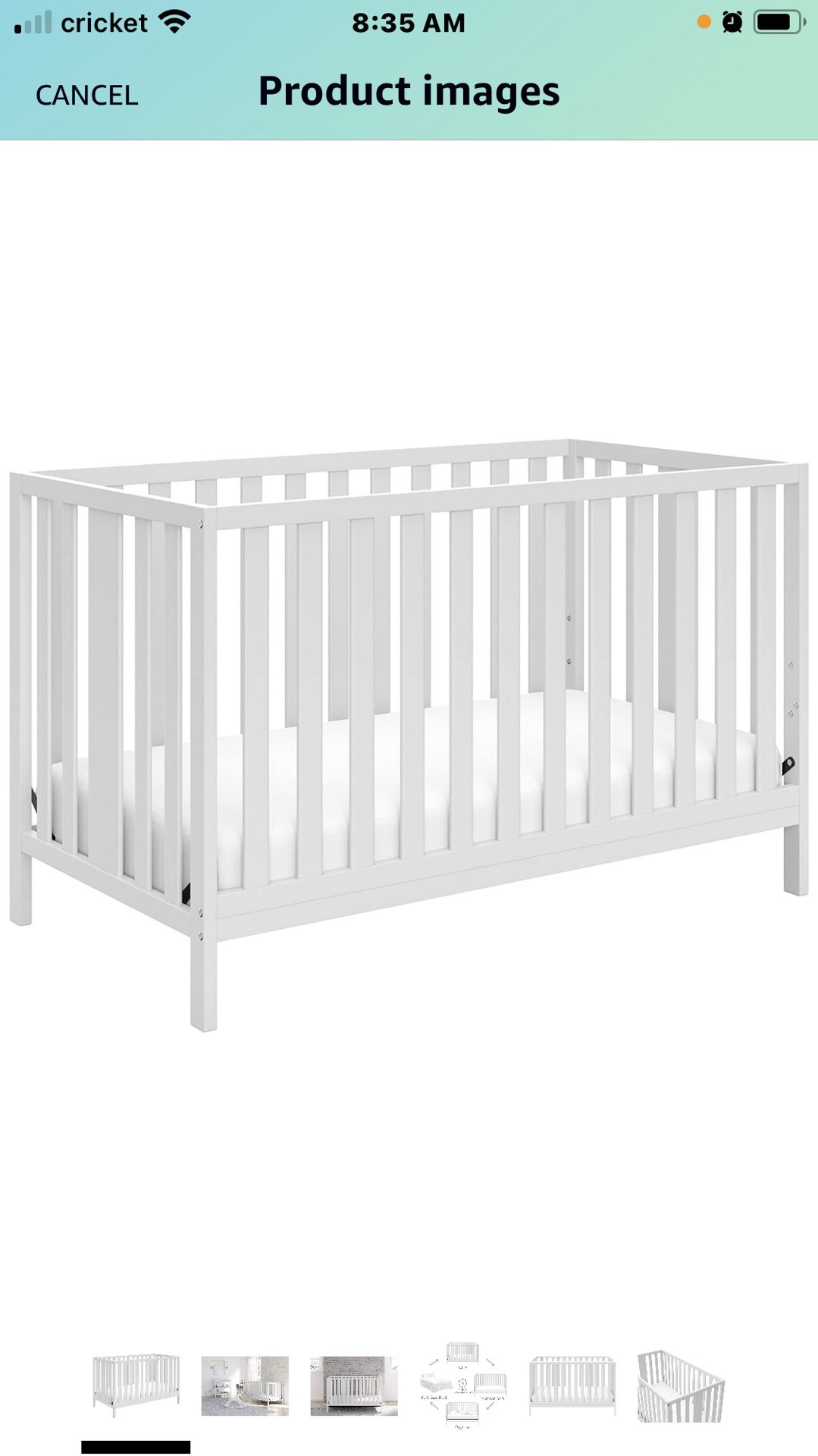 Storkcraft Pacific Convertible Crib, White(CRIB ONLY )