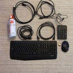 Logitech wireless Keyboard, Mouse, Keypad HDMI