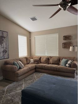 Comfy Brown Sectional Couch