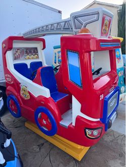 Coin Operated Firetruck Kiddie Ride