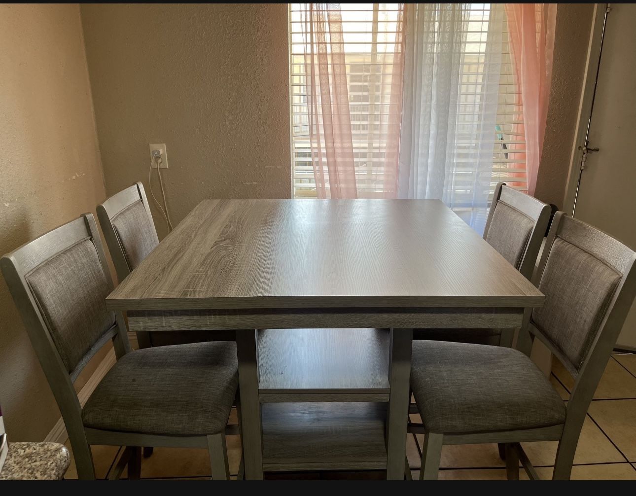 Grey Wood Dining Table