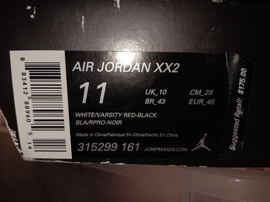 Air Jordan Xx2 Size 11
