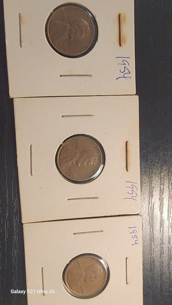 Wheat Pennies 1954 BN (THREE IN THIS SET)