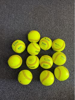 12-MacGregor Leather Poly Core X100 - NFHS-12 Inch Fastpitch Softballs