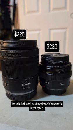 Canon 24-105mm and 50mm EF Lens Bundle