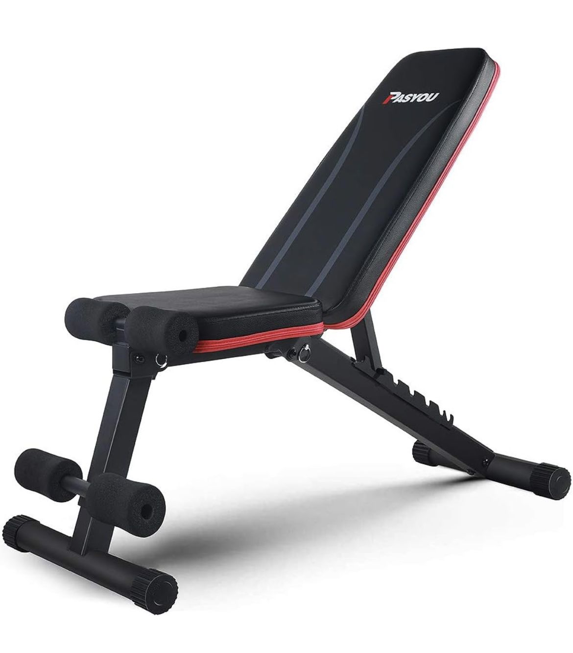 B-127 PASYOU Adjustable Weight Bench Full Body Workout Multi-Purpose Foldable Incline Decline Exercise Workout Bench for Home Gym