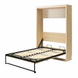 FULL Full light oak Borjana Murphy bed. Comes in two boxes; inspected new open box. Manufactured wood. 82.6'' H X 59.37'' W X 81.9'' L. MSRP $3275. Ou
