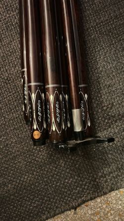 Complete 7-Piece Pool Cue Set – Vintage Cue International $150.00
