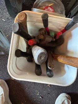 Lot of Vintage Wooden Handle Tools