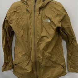 The North Face Men's Brown Windbreaker  Hoodie Jacket Size L Like New 