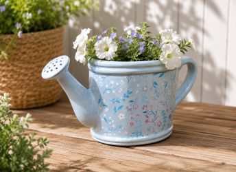 Cute watering can planter flower pot
