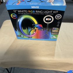 BOWER RING LIGHT - 12” RGB lighting Tri-Pod