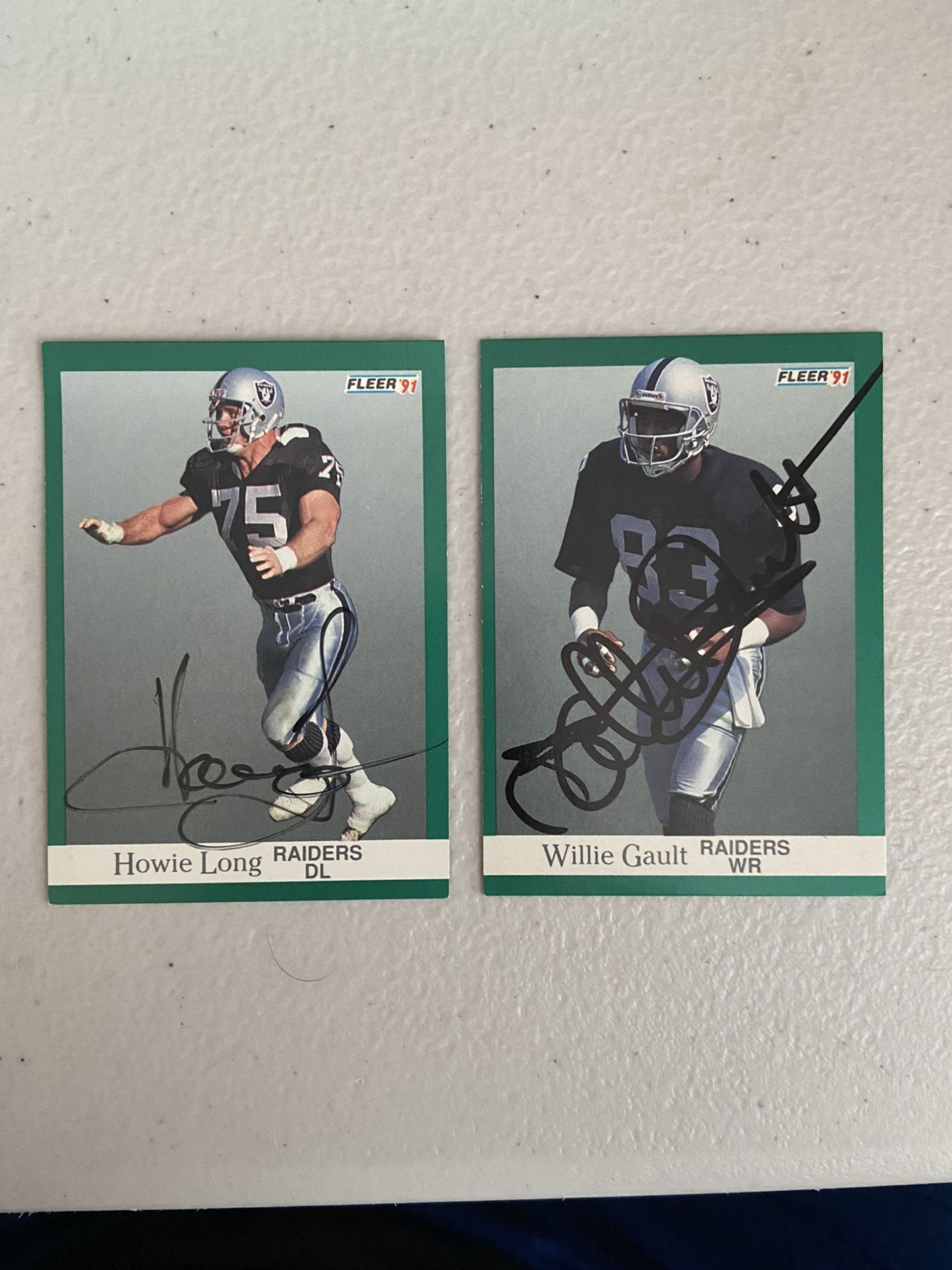 Big Time Raider Nation! Autographed Howie Long & Willie Gault 1991 Fleer  Football Cards, $10. For Both for Sale in Oxnard, CA - OfferUp