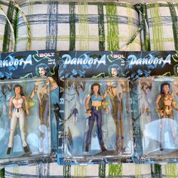 1997 Pandora 7-inch collectible comic book figures set of 3