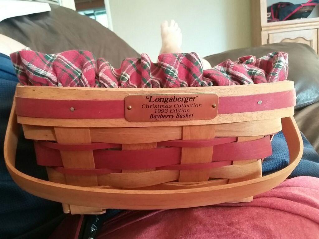 Longaberger Christmas collection 1993 Edition Bayberry basket