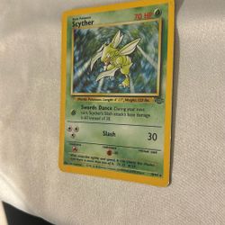 Vintage 1999 Pokemon Card - Scyther Holo (Jungle Set 10/64)