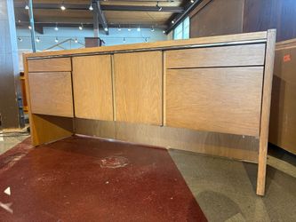 KIMBALL Vintage Solid Oak Credenza