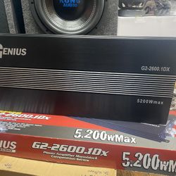 Genius Audio 5200w Max Power Monoblock Car Bass Amplifier ( Open Box Display Model)