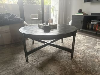 Modern Black Round Coffee Table