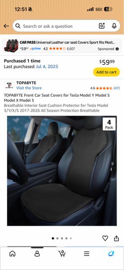 Tesla Model Y 2023-2024 - Cooling seat cover & Roof Sunshades (Bundle)