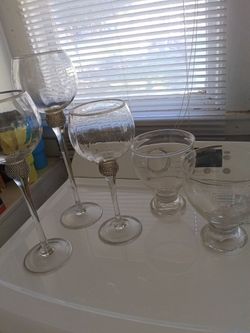 Glade candle holder with two glass planters