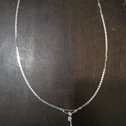 Silver 925 mariner anchor chain & Jesus Pendant